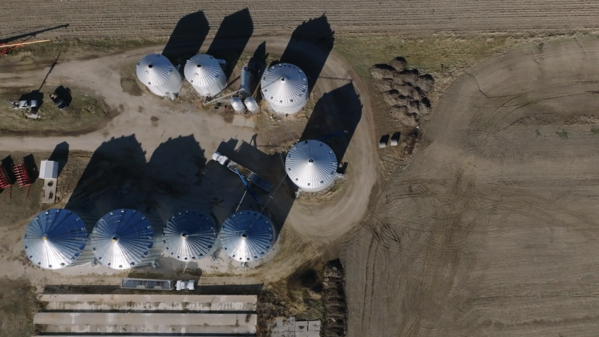 Drone flight over a Brad Gastler's farm